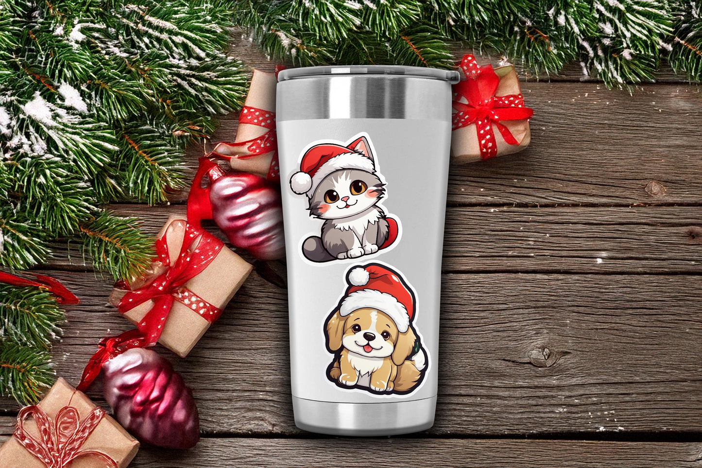 115 + Cute Christmas Animals Stickers PNG Files | Commercial Use Included after Purchasing Pack