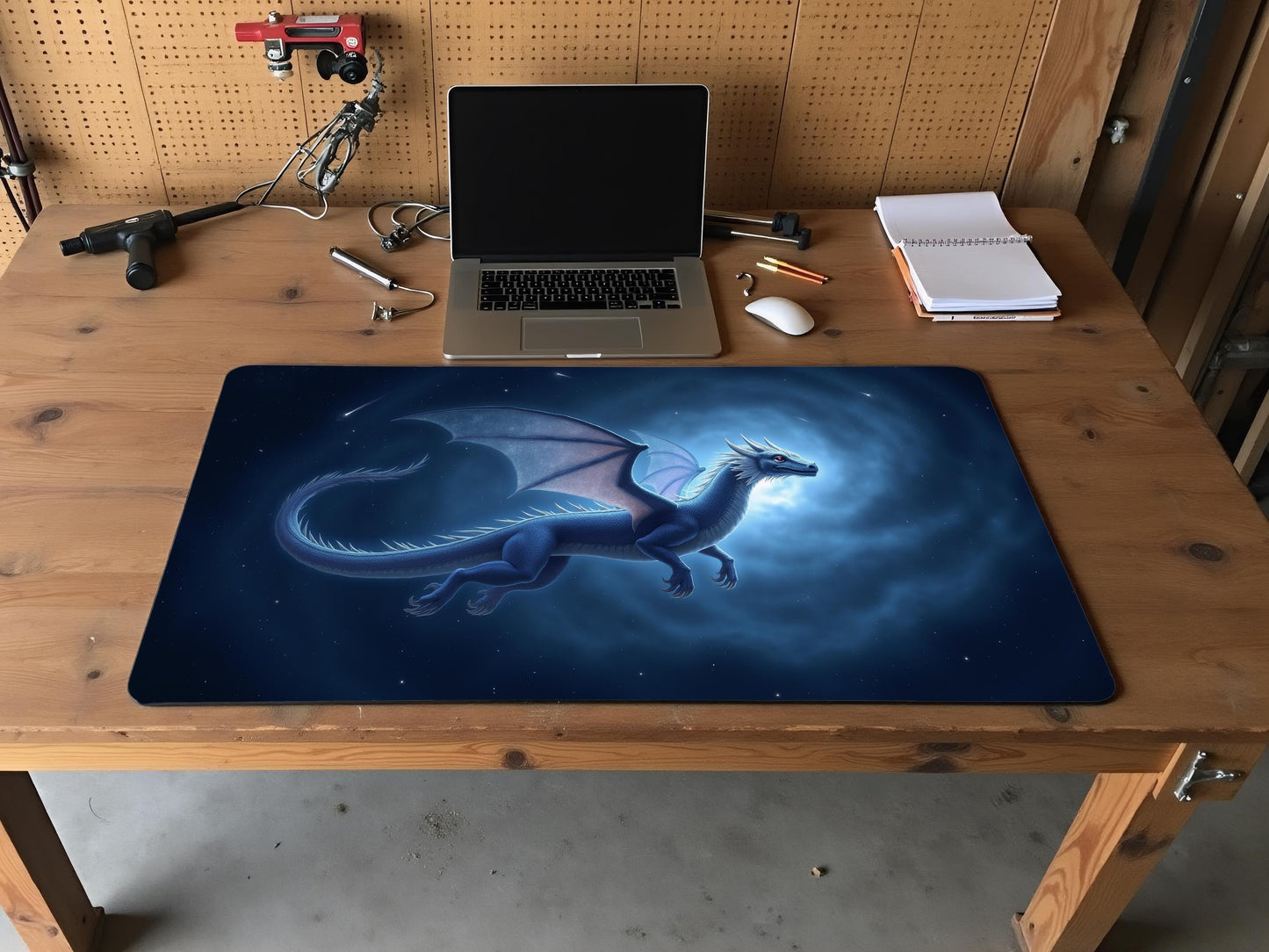 Celestial Dragon Desk Mat | Gamer Decor, Office Accessories, Fantasy Art, Unique Gift for Him/Her, Home Office Decor